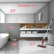 Carica l&#39;immagine nel visualizzatore di Gallery, Fixget Spray Mop Mocio, Microfibra con Spruzzatore d&#39;Acqua, Red