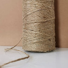 Carica l'immagine nel visualizzatore di Gallery, D.RECT 50m Iuta Marrone Naturale | Spago per Confezioni Regalo Te | Corda Decorativa | Spessore 1,2 mm | per: Imballaggio, Floricoltura, Decorazione, Jute Yarn, 50 m, unità