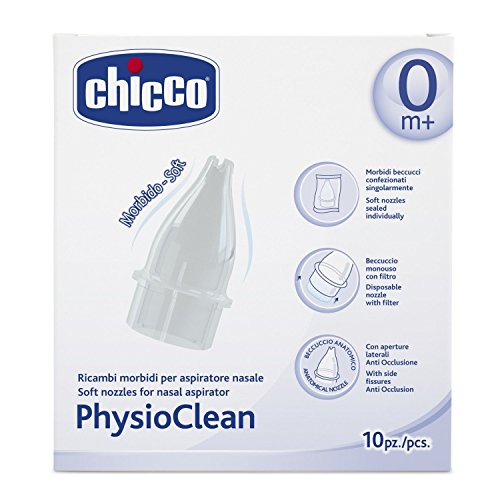 Chicco PhysioClean Ricambi Aspiratore Nasale, Bianco,10 Beccucci - Ilgrandebazar