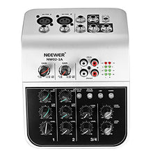 Carica l&#39;immagine nel visualizzatore di Gallery, Neewer NW02-1A Mixer Console 2 Canali Economico per Microfono a 2 Channel - Ilgrandebazar