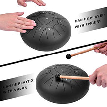 Carica l&#39;immagine nel visualizzatore di Gallery, Moukey 10&quot; Steel Tongue Drum a 11 note Strumento a percussione in acciaio... - Ilgrandebazar