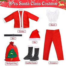 Carica l&#39;immagine nel visualizzatore di Gallery, Costume babbo natale,Vestito babbo natale uomo, Pantaloni con fascia elastica, Costume universale da Babbo Natale taglie forti, Set festa di Natale, Cosplay