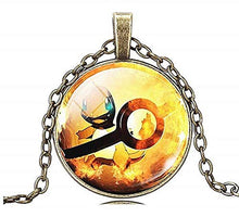Carica l'immagine nel visualizzatore di Gallery, Legisdream Collana con Ciondolo Medaglia Disegno Trappola Arancio in... - Ilgrandebazar