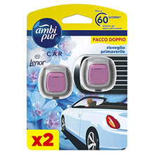 Carica l'immagine nel visualizzatore di Gallery, Ambi Pur Profumatore Auto, 2 Deodoranti Auto, Fragranza Risveglio Primaverile, Elimina Odori, Facile da Agganciare, Fino a 30 Giorni di Profumo per Deodorante, Usa e Getta