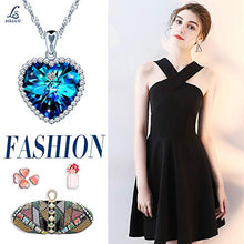 Carica l&#39;immagine nel visualizzatore di Gallery, SixLuo Collana da donna&quot;Cuore dell&#39;oceano&quot; in argento Sterling 925 con...