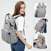 Carica l&#39;immagine nel visualizzatore di Gallery, Borsa Fasciatoio Neonato Multifunzione, Zaino Passeggino Grey