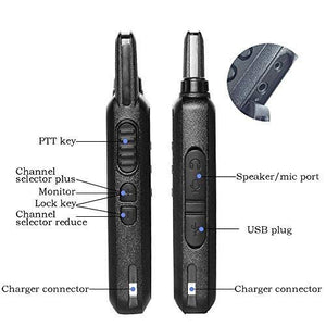 radtel rt-10 Walkie Talkie ricaricabile UHF 16 canali Scansione... - Ilgrandebazar
