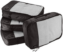 Carica l'immagine nel visualizzatore di Gallery, AmazonBasics ZH1509005, Set da 4 cubi organizzatori , Nero, Media Media, Nero