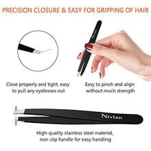 Carica l&#39;immagine nel visualizzatore di Gallery, Pinzette per Sopracciglia, Nivlan 4 Pcs Pinzetta Sopracciglia Professionale...