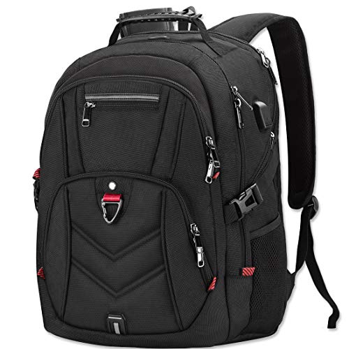 Zaino Porta PC Zaini Lavoro Uomo Notebook Laptop Borsa 17 17,3 Pollici Nero