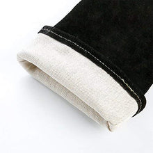 Carica l&#39;immagine nel visualizzatore di Gallery, LeaSeek - Guanti in pelle per barbecue, resistenti al calore 14 inches, Black - Ilgrandebazar