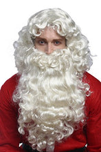 Carica l'immagine nel visualizzatore di Gallery, WIG ME UP - 46-A+B-ZA613 Set Parrucca e Barba Deluxe Babbo Natale Santa Claus San Nicola Ruprecht Dio Biondo Chiaro