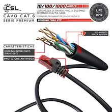 Carica l&#39;immagine nel visualizzatore di Gallery, CSL - 3m Cavo di Rete - Cat.6 Ethernet Gigabit LAN RJ45-10 100 I 3,0m Nero
