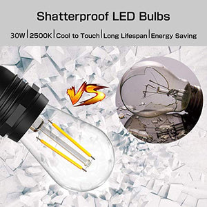 Catena Luminosa Esterno,OxyLED 15 Metri Luci Natale Bianco Caldo 15led