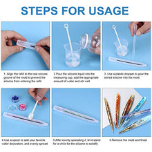 Carica l'immagine nel visualizzatore di Gallery, Meetory - Set di 16 stampi per penne a sfera in resina, silicone, in...