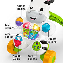 Carica l&#39;immagine nel visualizzatore di Gallery, Fisher-Price - Zebra Primi Passi Spingibile, Giocattolo Elettronico Educativo con Musica e Suoni, per Camminare, per Bambini di 6+ Mesi, HBB66, Imballaggio Sostenibile
