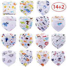 Carica l&#39;immagine nel visualizzatore di Gallery, Tomkity 14 Bavaglino Neonato Bavaglini Bandana Cotone 100% per 14 Pcs Unisex - Ilgrandebazar