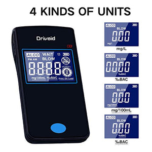 Drivaid Etilometro Portatile Digitale, Professionale Ricaricabile Alcool... - Ilgrandebazar