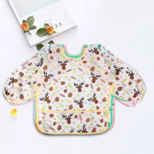 Carica l&#39;immagine nel visualizzatore di Gallery, Lictin 5 pezzi Bavaglino a Manica Lunga - Impermeabile Unisex per M - Ilgrandebazar