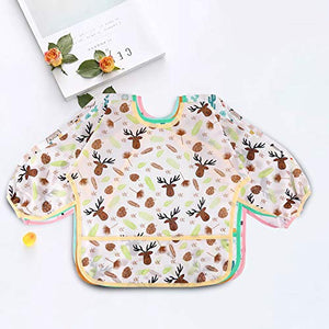 Lictin 5 pezzi Bavaglino a Manica Lunga - Impermeabile Unisex per M - Ilgrandebazar