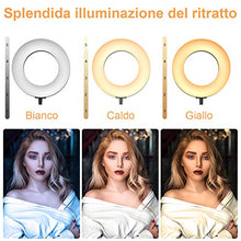 Carica l&#39;immagine nel visualizzatore di Gallery, Luce ad anello doppio iBesi, 11 modalità di illuminazione, 2700-6500K, 2020...