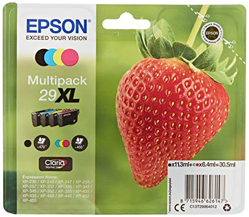 Epson 29 XL Serie Fragola Cartuccia Originale, Multipack, XL, 4 4 Colori