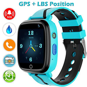 GPS Smartwatch per Bambini,GPS Tracker Regalo Ragazzi GPS-Blu - Ilgrandebazar