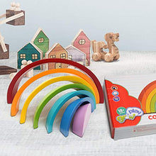 Carica l&#39;immagine nel visualizzatore di Gallery, king do way 7 Colori Legno Arcobaleno Blocchi, Giocattoli Educativi 7 colori - Ilgrandebazar