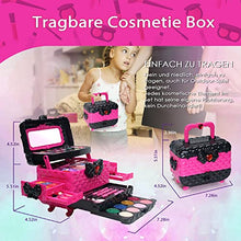 Carica l'immagine nel visualizzatore di Gallery, Valigetta Trucchi Bambina Giochi Bambina - Sicuro e lavabile trucchi bambina anallergici, Borsa set trucchi bambina reale, Principessa Compleanno regalo bambina 4 5 6 7 8 9 anni (Rosa)