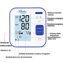 Carica l&#39;immagine nel visualizzatore di Gallery, Misuratore Pressione Sanguigna da Braccio, Lovia Sfigmomanometro Elettronico...