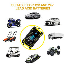 Carica l'immagine nel visualizzatore di Gallery, NWOUIIAY Caricabatteria Auto di Carica 24V 8A 12V 4A Multi Protezioni di...