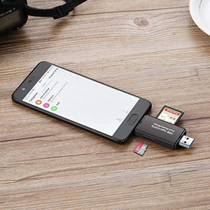 Hoonyer Lettore di Schede 3 in 1 Memoria SD/Micro SD e USB 2.0(3 1)