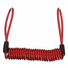 Carica l&#39;immagine nel visualizzatore di Gallery, Ungfu Mall, cavo promemoria bloccadisco a molla, per moto e scooter Red - Ilgrandebazar