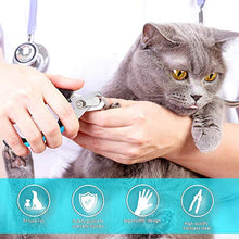Carica l'immagine nel visualizzatore di Gallery, Candure Tagliaunghie Cane e Gatto con Guardia per Protezione Cani - Acciaio...