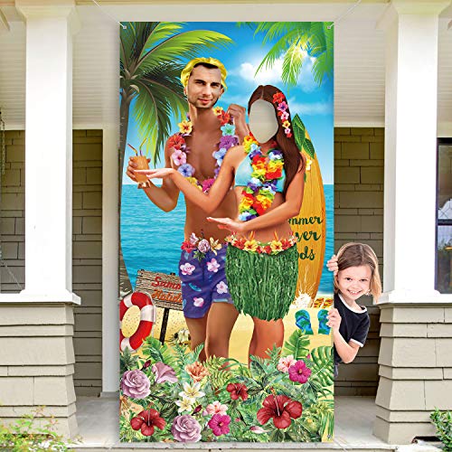 Hawaiian Aloha Decorazioni per Feste Coppia di Foto Luau Prop, Tessuto...