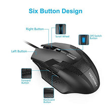Carica l&#39;immagine nel visualizzatore di Gallery, TECKNET Mouse Gaming, Raptor da Gioco USB Ottico, 3200 DPI con 1, Nero