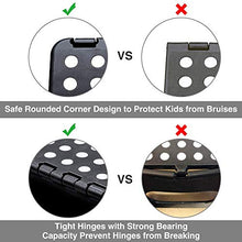 Carica l&#39;immagine nel visualizzatore di Gallery, HOUSE DAY 16 Pollici Sgabello Pieghevole Super Resistente per Adulti e Nero