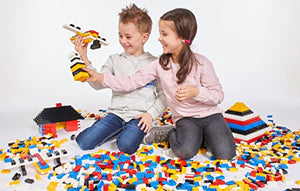 Simba- Barattolo 40 Pezzi Blox Monocolore, Colore Bianco, 104118890 Bianco