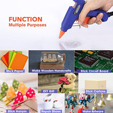 Carica l&#39;immagine nel visualizzatore di Gallery, [50-Pezzi-Stick] Pistola Colla a Caldo,TOPELEK Mini Pistola a Caldo con 50 Pezzi Stick di Colla Alta Temperatura Pistola a Colla Grilletto Flessibile Per Fai Da Te Arti e Mestieri Progetti (20W, Blu)