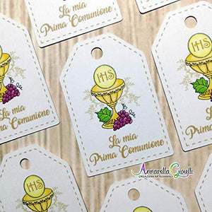 50 pezzi Bigliettini Prima Comunione, Stampati per bomboniera, 30x45... - Ilgrandebazar