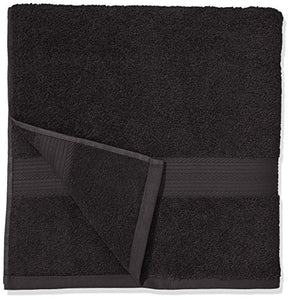 AmazonBasics - Set di 2 asciugamani da bagno che non sbiadiscono, colore Nero - Ilgrandebazar