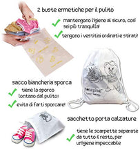 Carica l&#39;immagine nel visualizzatore di Gallery, SweetHoney HoneyBag Buste Trasparenti Sacchetti Set Kit Asilo Porta Vestiti...