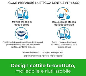2x OzDenta Bite Dentale Notturno Automodellante. Apparecchio anti Bruxismo - anti Digrignamento dei denti e disturbi dell' ATM