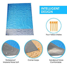 Carica l&#39;immagine nel visualizzatore di Gallery, ZFYQ Coperta da Spiaggia, 140x200cm Anti Sabbia Impermeabile Portatile...