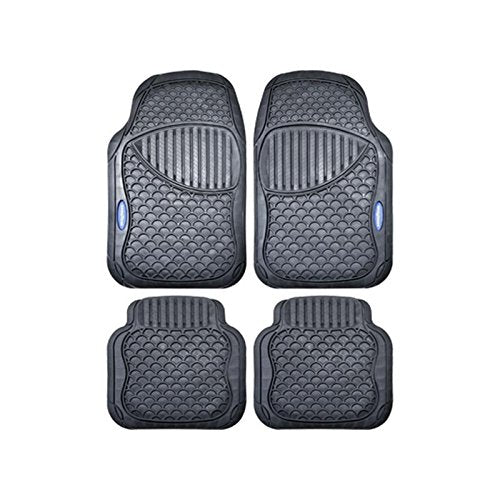 Goodyear GOD9020 1 Set di tappeti in Gomma 4 Pezzi ritagliabili Nero, Set... - Ilgrandebazar