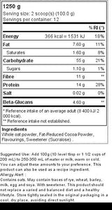 Prozis Oatmeal Avena Integrale, 1250 g, Brownie al Cioccolato - Ilgrandebazar