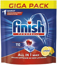Carica l'immagine nel visualizzatore di Gallery, Finish Pastiglie Lavastoviglie All in 1 Max, Limone, 110 Tabs