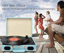 Carica l&#39;immagine nel visualizzatore di Gallery, DIGITNOW! Portatile Giradischi a 3 Velocità(33 1/3, 45 e 78 Giri), Stile Blue