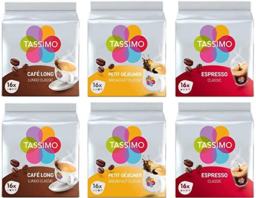 Tassimo Caffè Selezione - Café Long Classic/Espresso Classic/Petit-Déjeuner...