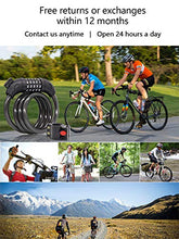 Carica l'immagine nel visualizzatore di Gallery, REHKITTZ Lucchetto per Bicicletta Bici Catena 120cm/12mm Nero